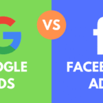 Smartphone showing social media icons representing Facebook and Google digital marketing