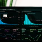 Person analyzing data charts for Google Ads and SEO marketing strategies
