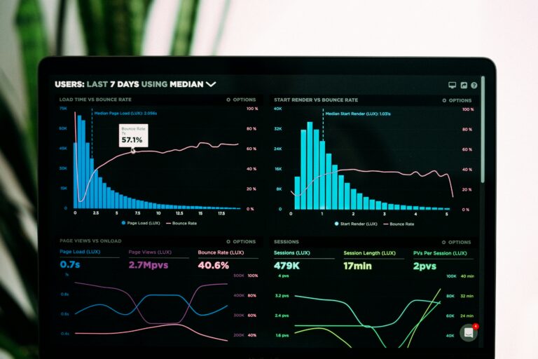Person analyzing data charts for Google Ads and SEO marketing strategies