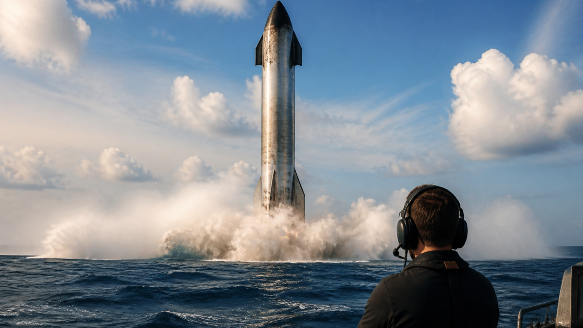 SpaceX’s Starship Achieves Historic ‘Soft Splashdown’ Following Groundbreaking Launch of Next-Gen Starlink Satellites featured image