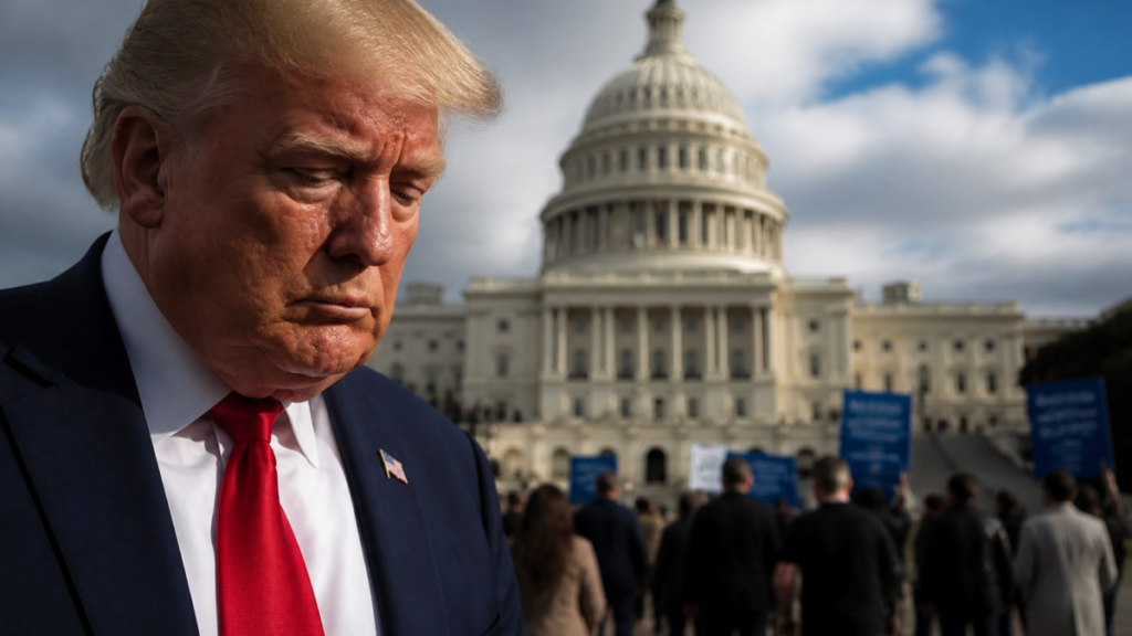 Aprobación de Trump cae a 33% y demócratas aventajan en preferencia para la Cámara